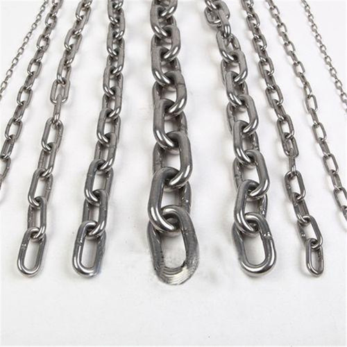 304 stainless steel chain link chain, pet dog iron chain lifting chain, fence swing chain 1.2mm-20mm
