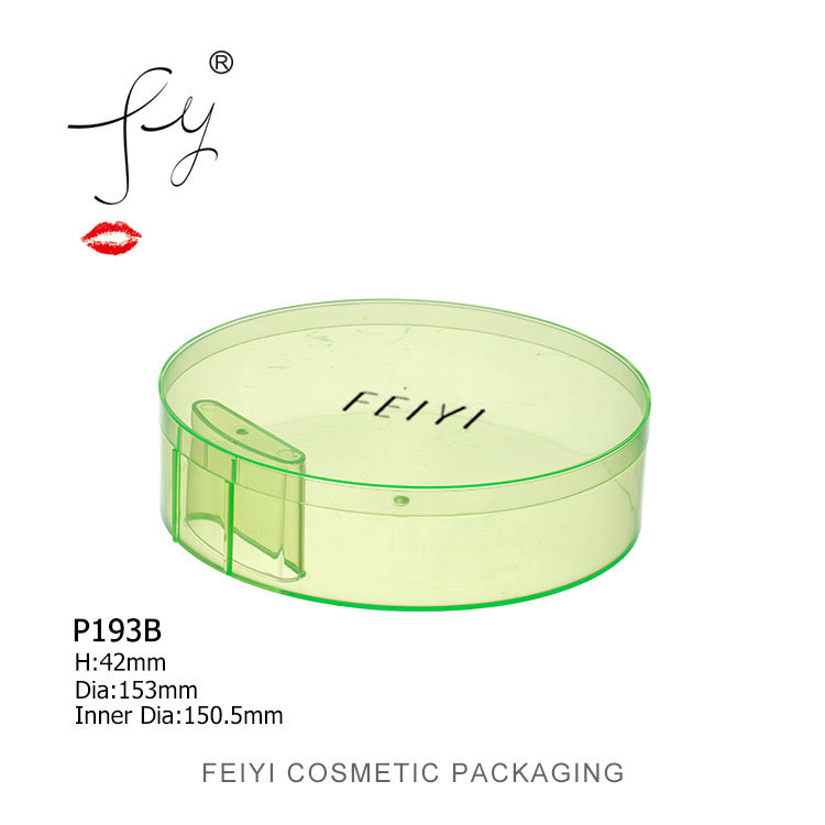 荧光材质 圆款大容量透明 彩妆粉盒 面膜盒 P193B