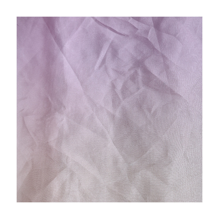 Fabricante de suministro de 30d chiffon rosa tela de gradiente de verano vestido