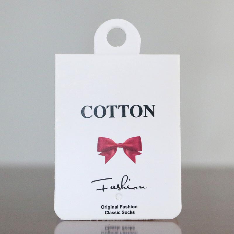 Women's high-grade pure cotton socks trademark casual women's socks tag bow cotton women's socks socks card spot