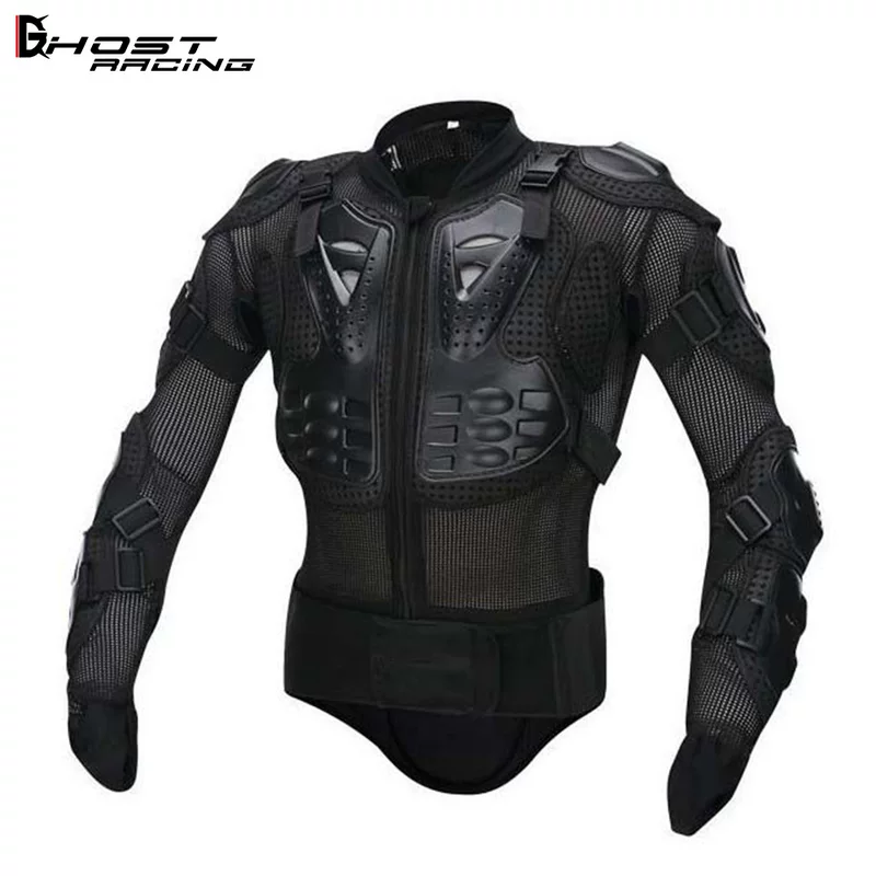 Protective Riding Armor (GHOST RACING FJ-08) — PE Shell, Breathable Mesh, Removable Back