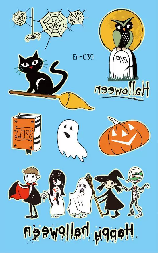 Children's ecological tattoo stickers, Amazon, halloween