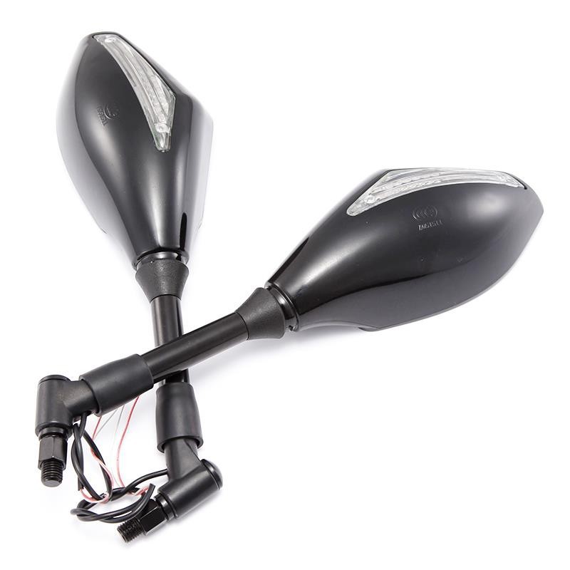 Motorcycle modification with light rearview mirror LED turn signal universal reversing auxiliary mirror personality reflector hot sale
