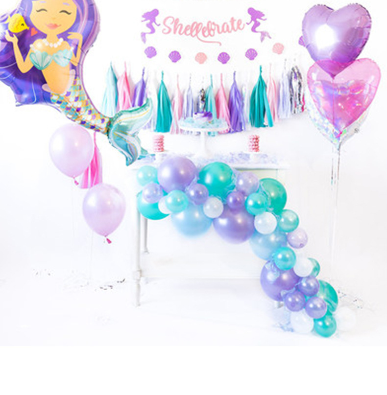 Venta Caliente Nuevo Globo De Sirena Decoración De Lugar Suministros De Fiesta De Cumpleaños Globo De Película De Aluminio Al Por Mayor display picture 9