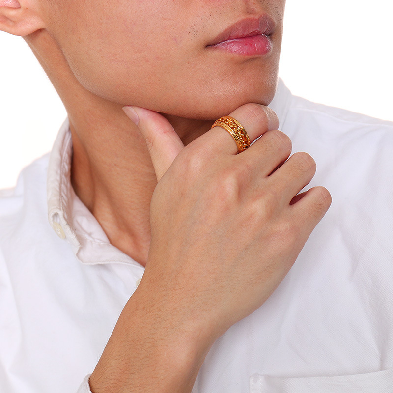 Fashion Geometric Stainless Steel Rings Plating Stainless Steel Rings