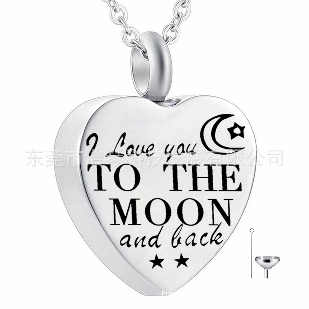 Трансграничное горячее ожерелье пепла любимчика надписи в форме сердца можно открыть кулон с пеплом Персонализированный Кулон в виде флакона духов