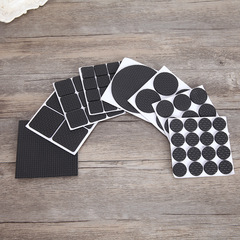 Factory wholesale thick black table and chair leg pads anti-scratch table leg mats silent furniture sofa protection mats double pair