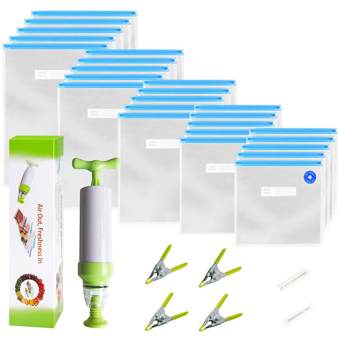 Reusable Vacuum Sealer Bags, Sous Vide Bags for Food Storage