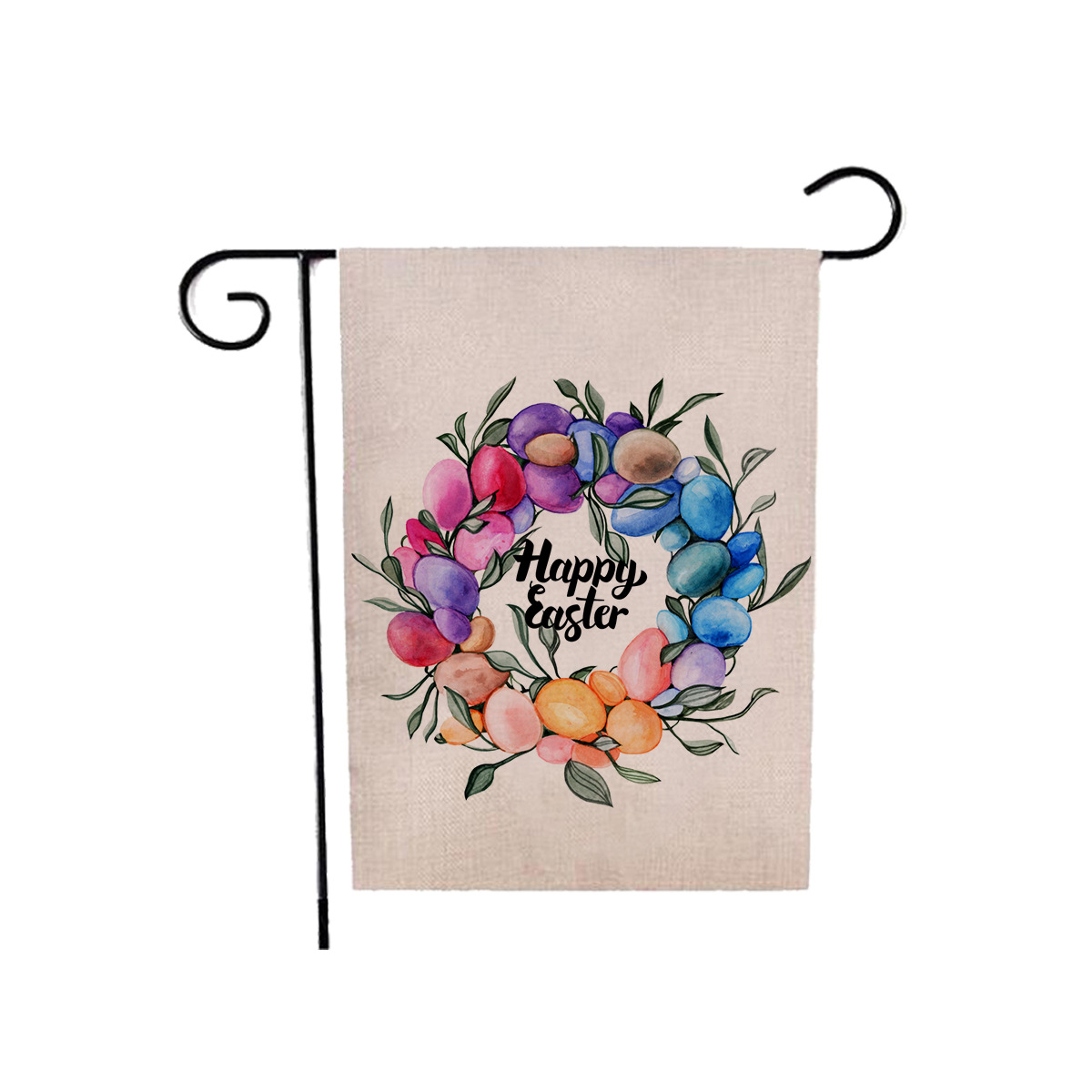 75g Weight Flag Event & Party Supplies 1 Piece, 47*32cm Quantity Linen Material Easter Festival Rabbit, Letter Pattern Cute Style Easter Cute Rabbit Letter Linen Flag Party Supplies Decorations 1 Piece 47*32cm 16