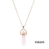 Fashionable short bullet, pendant, necklace, crystal, European style, suitable for import