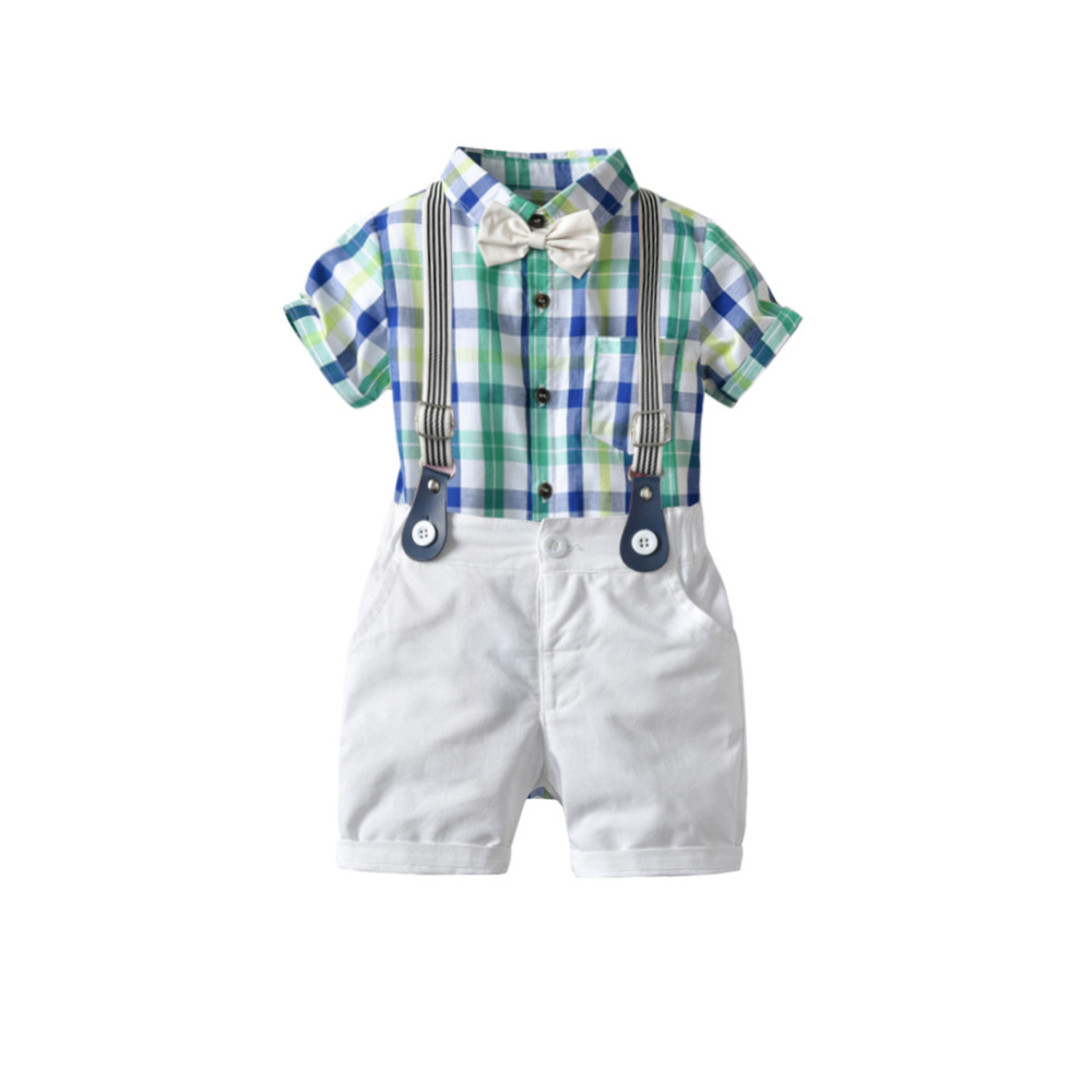 Summer new spot checkered romper, baby b...