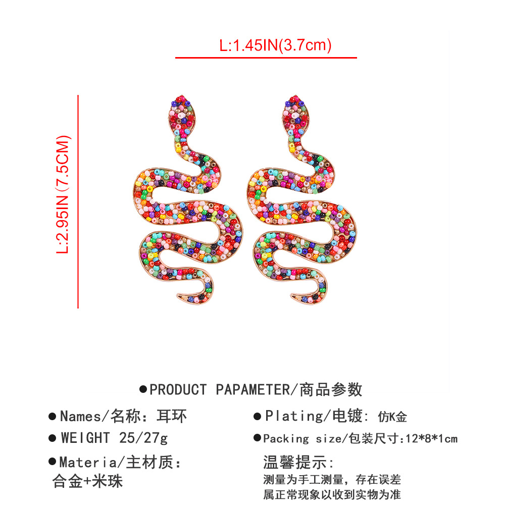 Rhinestone Three-dimensional Snake-shaped Earrings And Earrings display picture 13