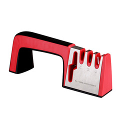Fast household four-stage knife sharpener, manual fixed-angle scissor sharpening tool, kitchen gadget multi-purpose sharpening stone