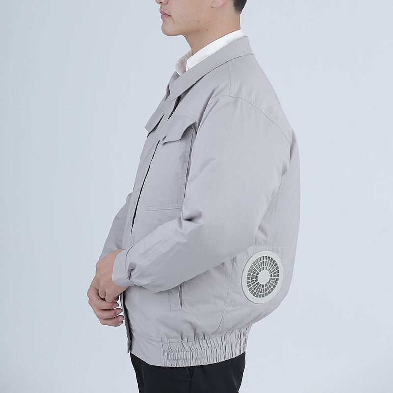 夏季防暑降温空调服车间电焊工劳保服充电风扇制冷工作服长袖男|ru
