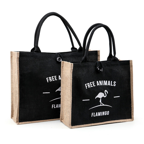 DIY Jute Bag, Eco-Friendly & Large-Capacity Shopping Tote—Waterproof Coated, Ideal for Supermarkets, Linen Handbags, and Corporate Gift Bags