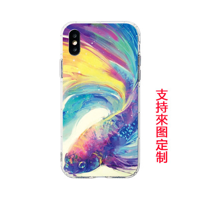 apply Mobile phone shell Apple oppo millet vivo Huawei customized UV Printing relief machining 3D Print girl