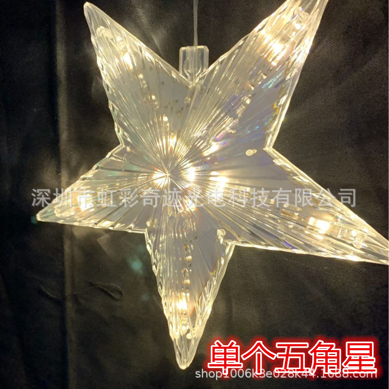 led Coloured lights flash light outdoors festival christmas tree Top light Five-pointed star courtyard Flowing water decorate Tree lights Manufactor Direct selling