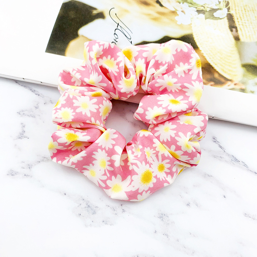 Fashion Daisy Printing Elastic Band Hair Scrunchies display picture 4
