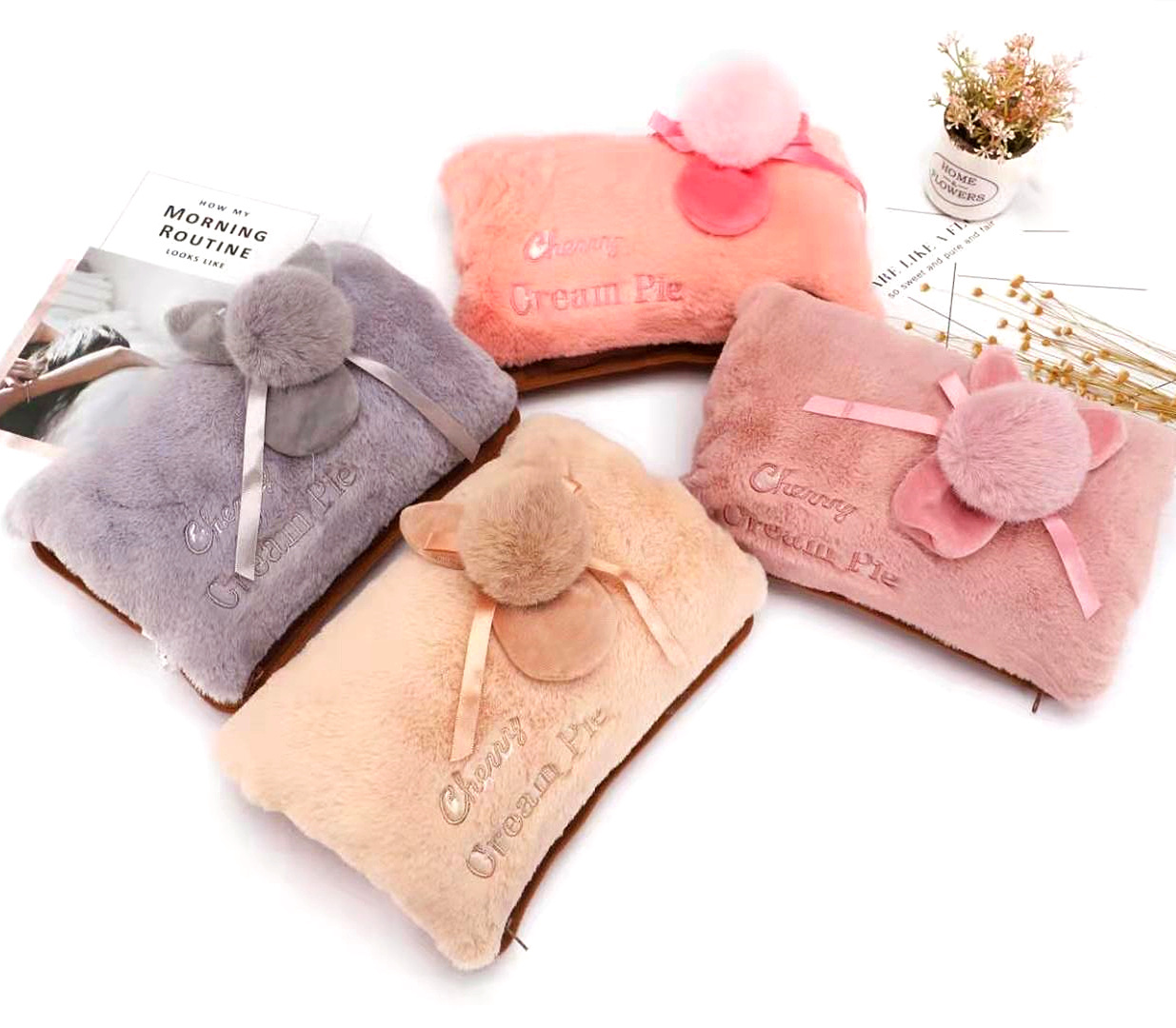 充电式卡通热水袋可爱毛绒电暖手宝宝女敷肚子注水暖水袋定制logo|ru