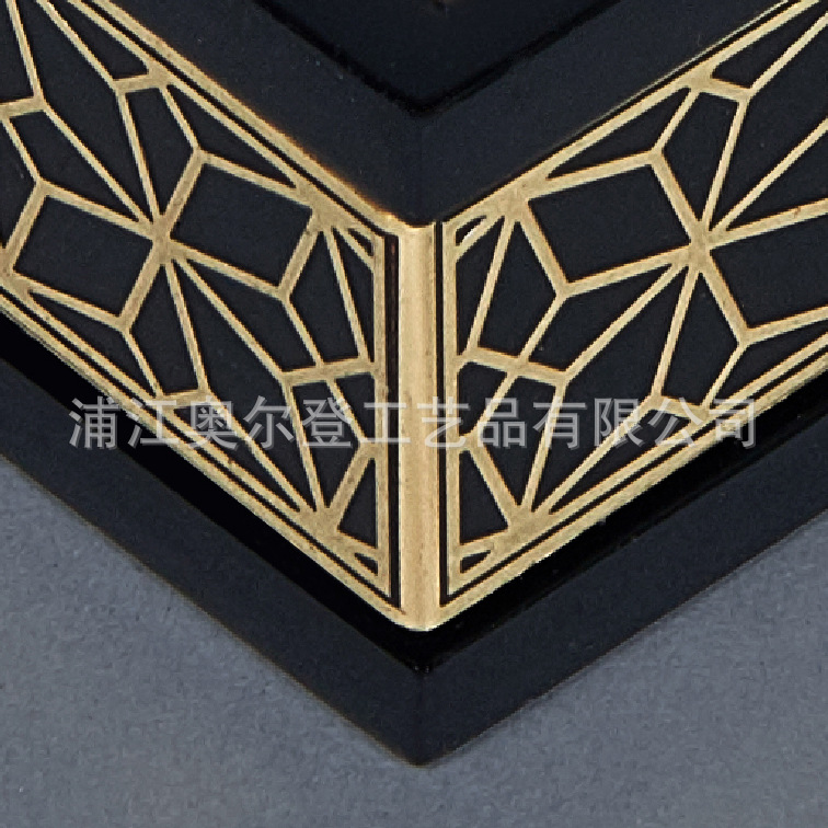 2019 Middle East Incense burner Wooden Custom square decorative items Alloy incense burner Flat mouth creative custom export wholesale detail image 3