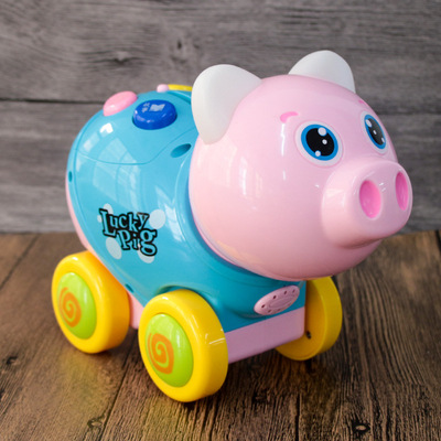 兒童玩具豬存錢罐燈光講故事音樂歌曲1-2周歲寶寶玩具盈佳8801