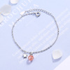 Organic fresh universal crystal, bracelet, fuchsia brand jewelry, Korean style
