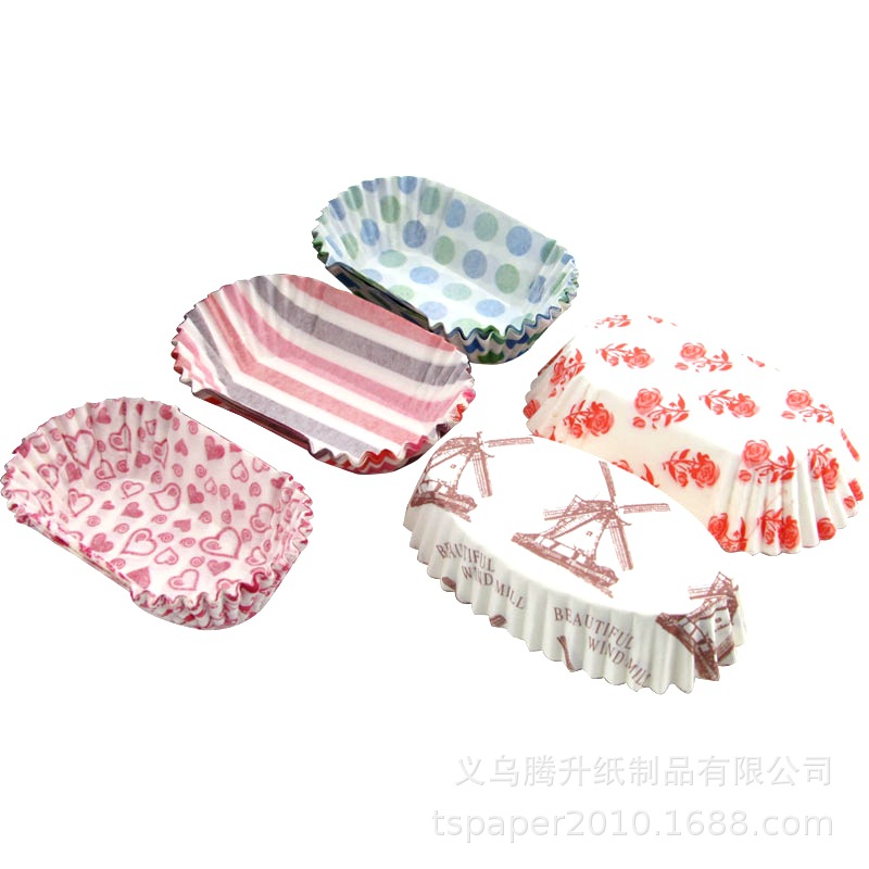 130g船型淋膜纸杯 机制耐高温防油印花蛋糕一次性纸杯