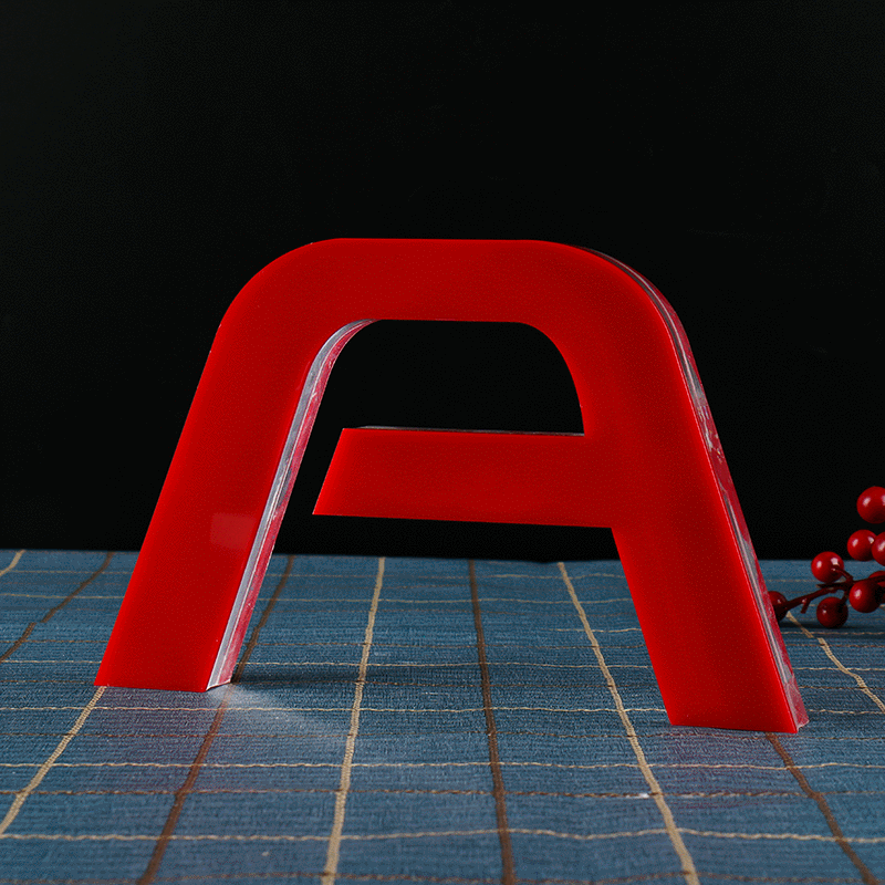 定做加工led亚克力水晶字发光 前台logo公司形象墙招牌广告字|ms