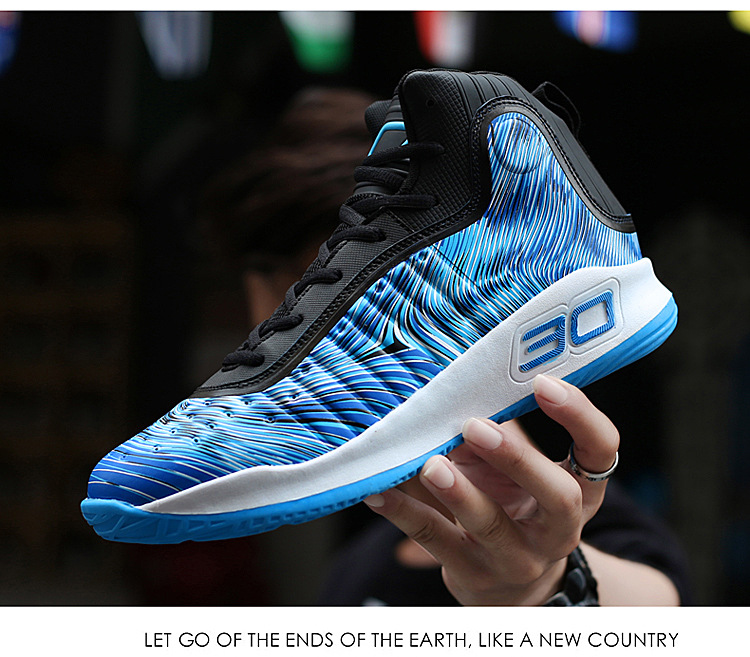 Buty do koszykówki, wysokie buty bojowe męskie, oddychające młodzieżowe buty sportowe na wiosnę i jesień_voghion.com