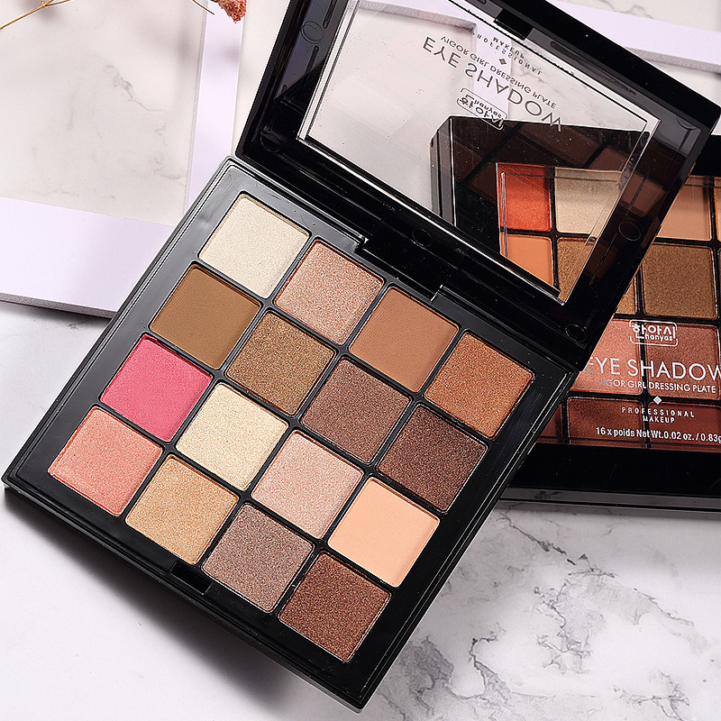 ins超火平價16色眼影盤女 大地色啞光裸妝韓國初學者少女系