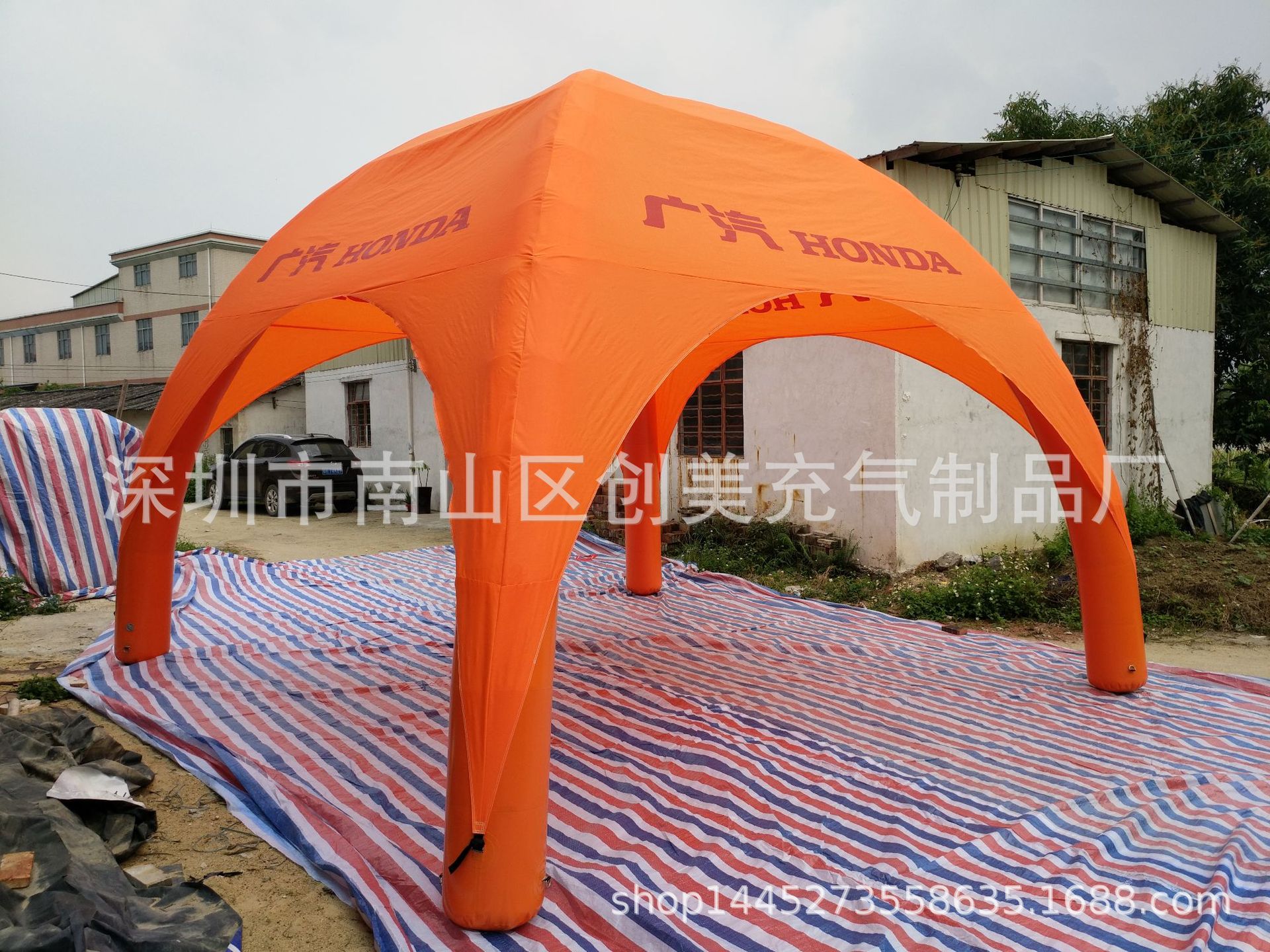 工厂直销充气广告四角帐篷 户外大型展览帐篷  pvc闭气帐篷