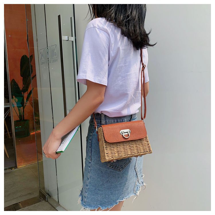 Fashion Straw Shoulder Messenger Bag Wholesale display picture 12