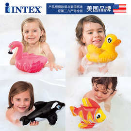 INTEX58590婴幼儿童充气戏水玩具可爱动物游泳池水中趣味玩沙玩具
