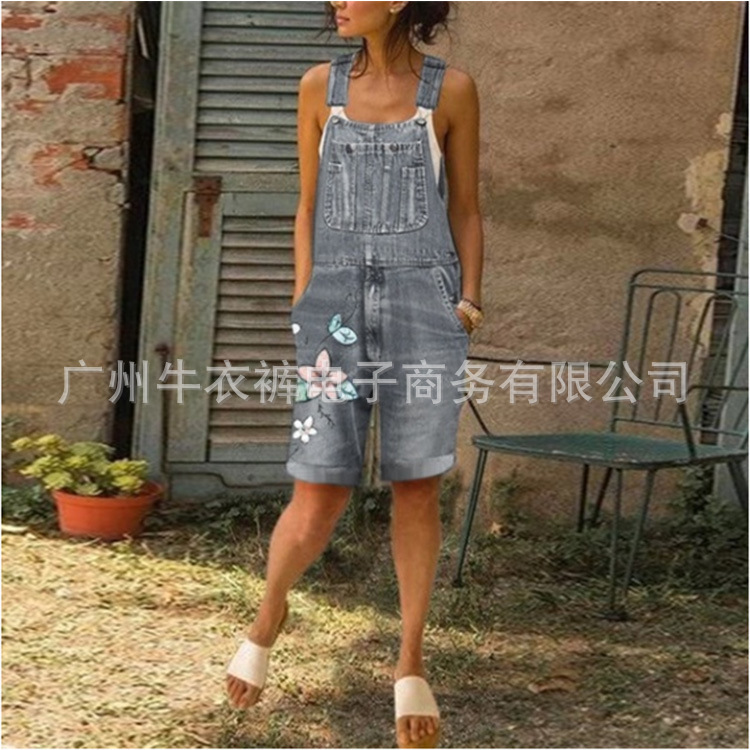 Jeans Belt Pants Printed Thin Belt Pants