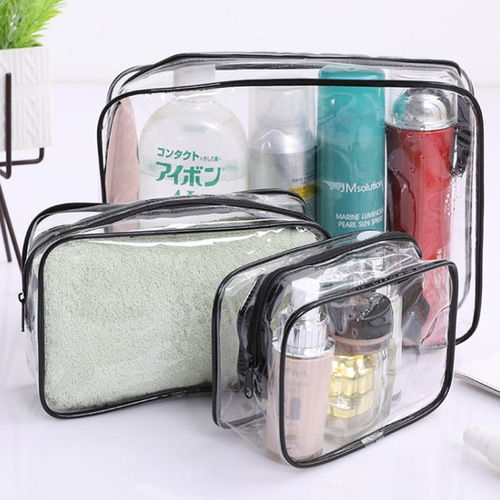 Outdoor fresh thickened PVC storage bag portable zipper cosmetic bag travel waterproof and dustproof storage toiletry bag