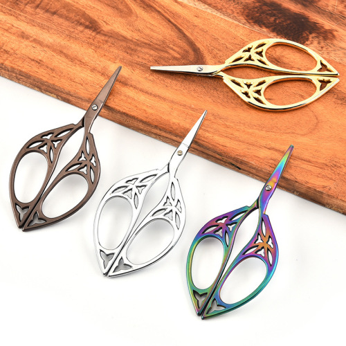 Stainless steel leaf scissors retro scissors art scissors tea scissors