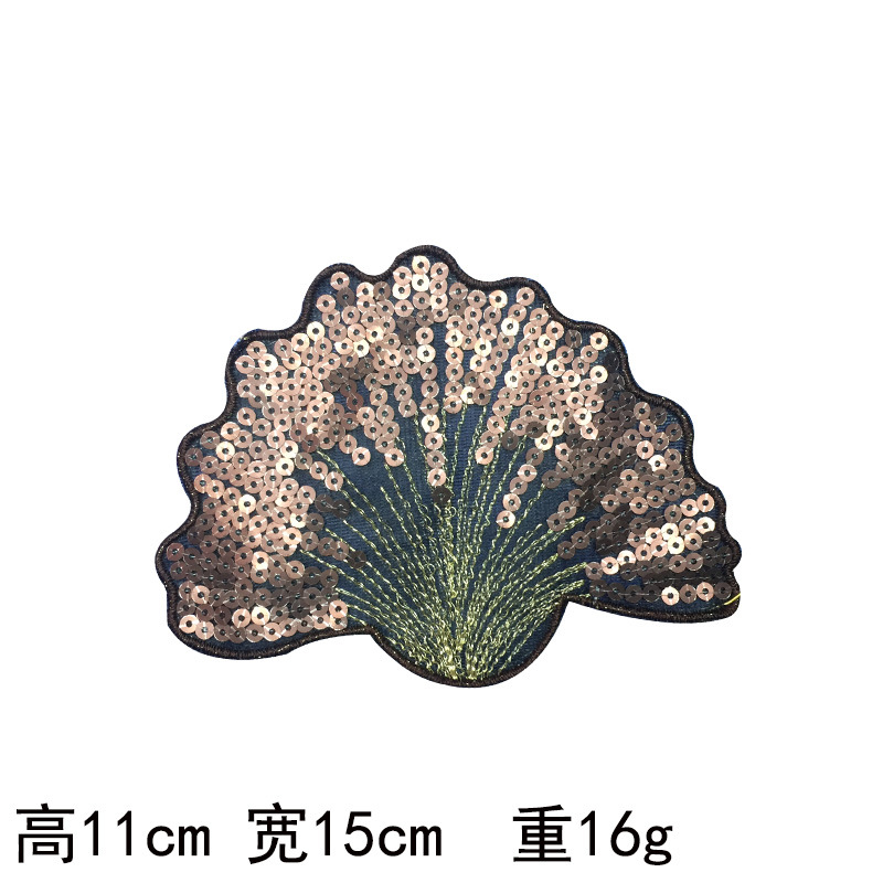 发簪发结辅料装饰贴 手工diy刺绣布贴 衣服贴补丁贴 亮片绣花补丁