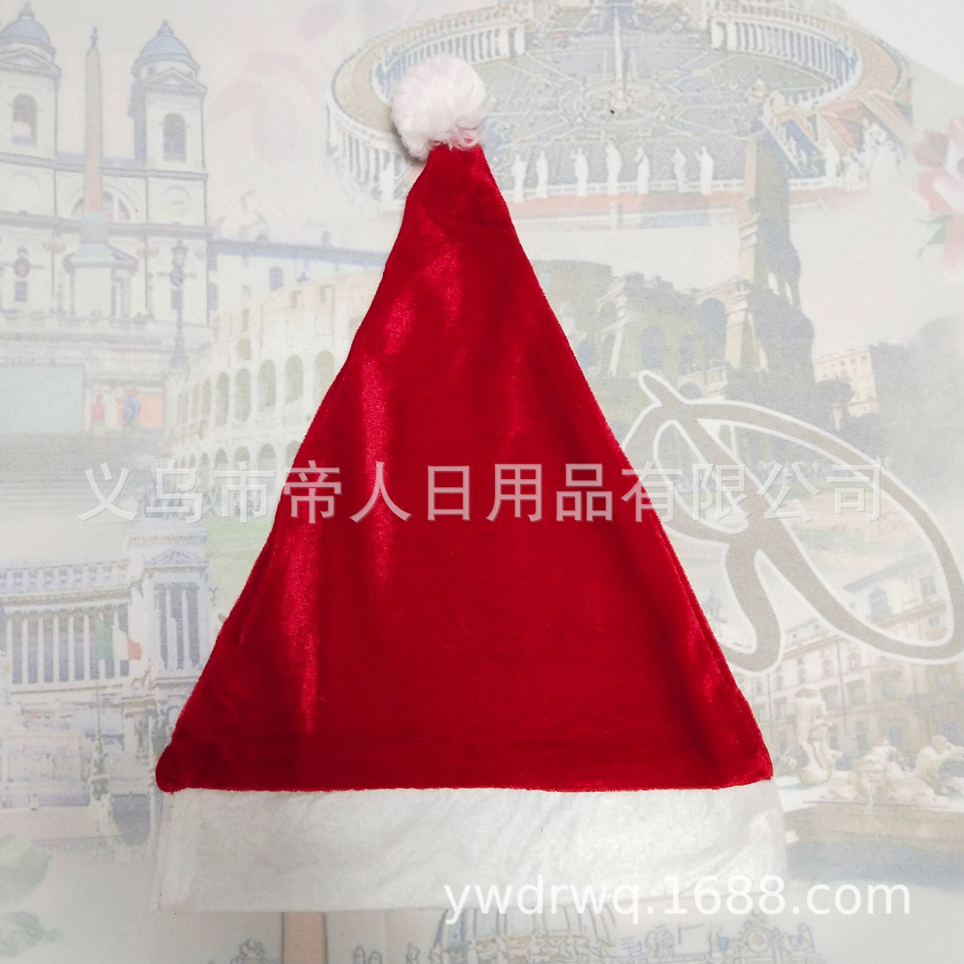 专业定制 无纺 金丝绒 双面绒 圣诞帽 现货  可logo定制