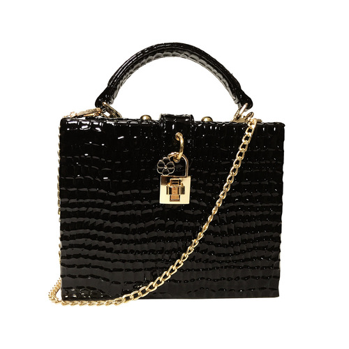 Concave python print leather women's bag European and American style box handbag foreign trade shoulder crossbody PU bag dropshipping