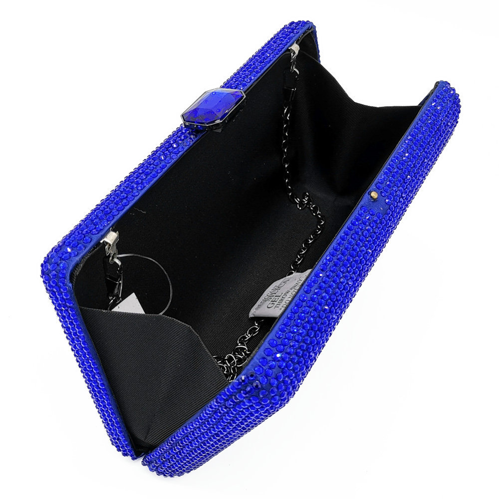 Bolso De Mano Retro Con Diamantes En Color Liso display picture 37