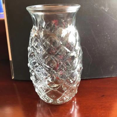 出口欧美创意玻璃瓶人工吹制玻璃容器定制 透明玻璃 饮料杯菠萝杯|ru