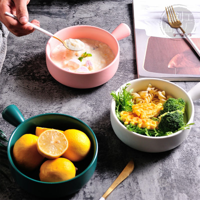 ceramics Baking tray disk Baking oven plate Glaze CD Pasta dish Salad plate A bowl of instant noodles