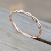 Ring with pigtail for beloved, fashionable accessory, European style, simple and elegant design