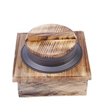 中式木质府谷焖锅木质酒精炉小火锅酒店用品套装现货定制批发