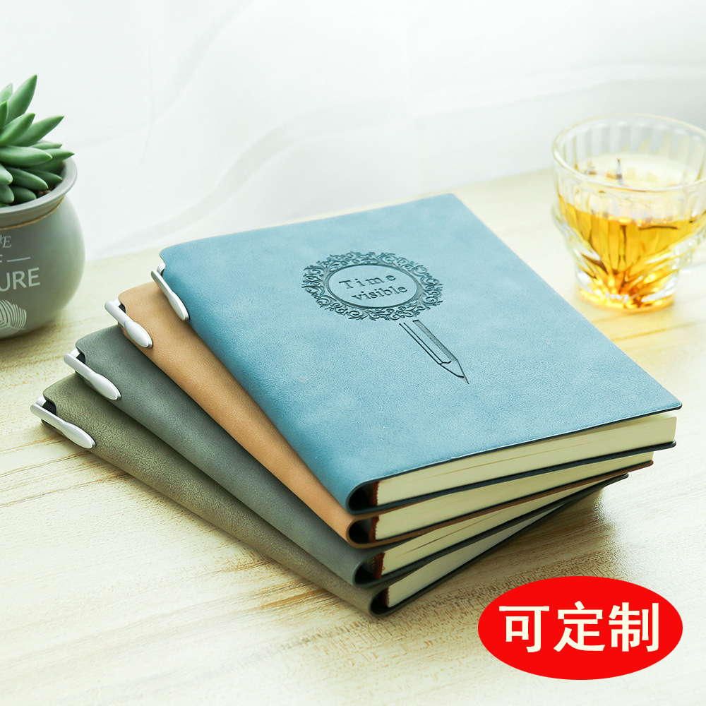 厂家笔记本定制logo套装商务复古办公记事本订制a5创意本子定做|ru