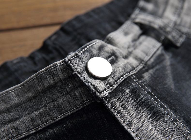 Men's Slim Fit Distressed Motorcycle Jeans