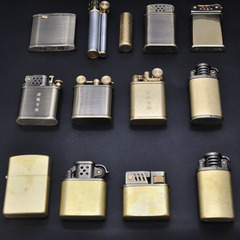 Zorro brass kerosene lighter, Laofumen 506, 520, 550, 540, various rough sets, wooden shells