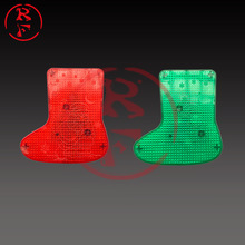 LED圣诞发光项链 闪光圣诞袜子挂件 儿童节日装饰配件厂家货源