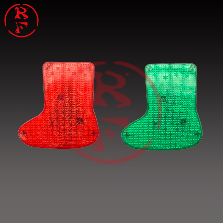 LED圣诞发光项链 闪光圣诞袜子挂件 儿童节日装饰配件厂家货源