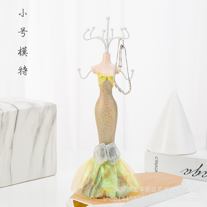 耳环展示架铁艺饰品架项链模特架创意树脂工艺品欧式家居装饰摆件|ms